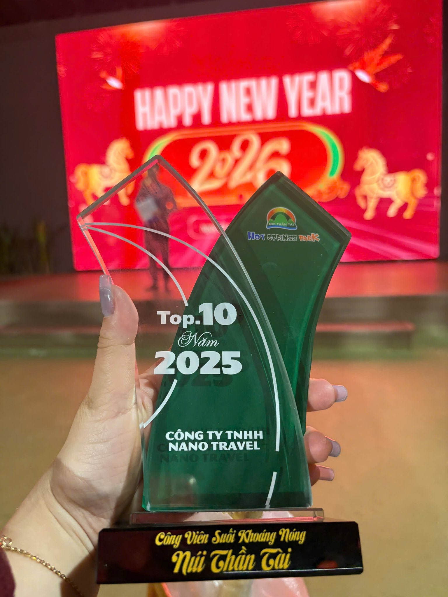 The Top 10 award of 2025 from NANO Travel Company at Bà Nà Hills.