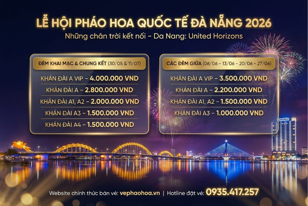 Giá Vé Pháo Hoa Đà Nẵng 2026 – Bảng Giá DIFF Mới Nhất