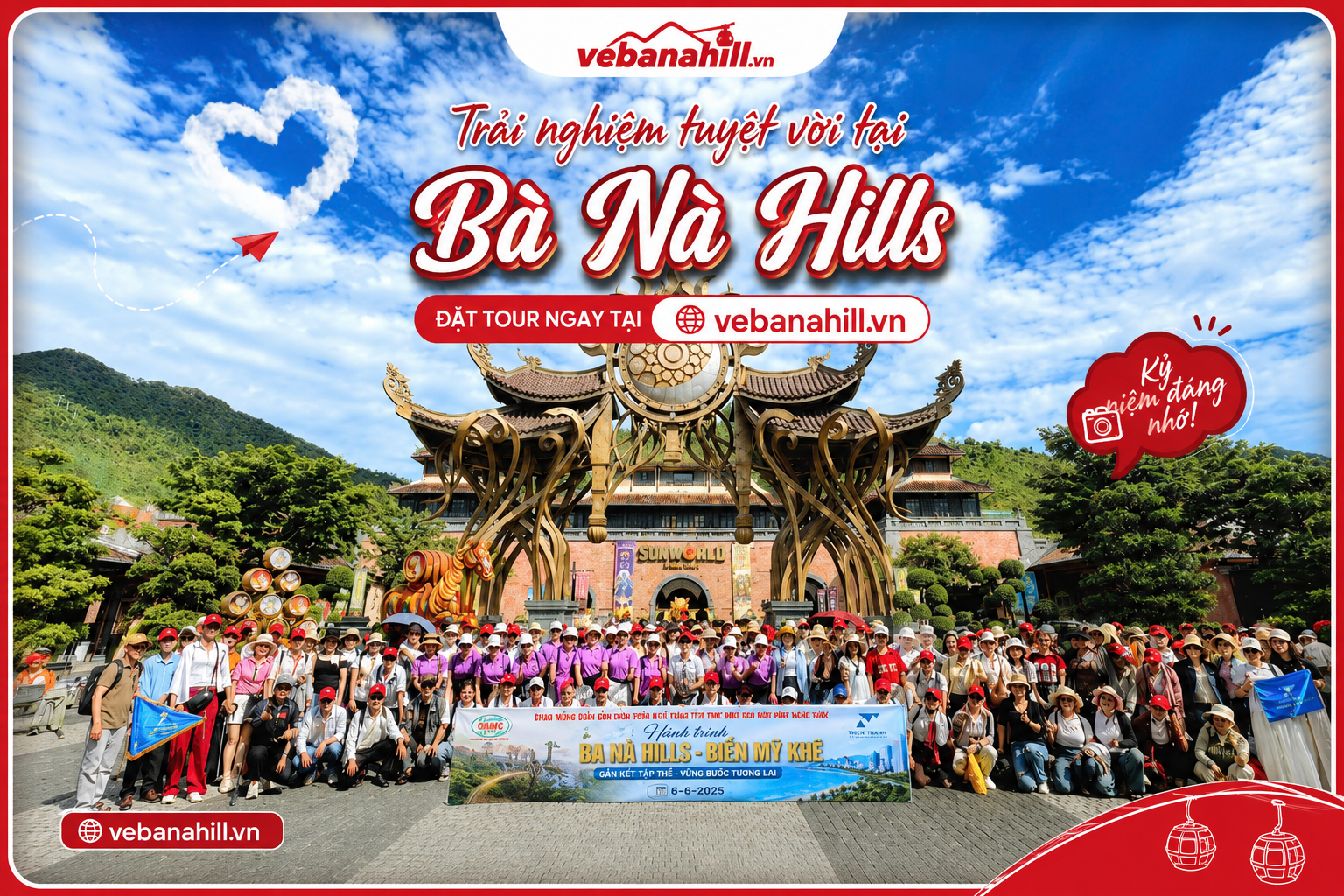 Vebanahill.vn đồng hành cùng Nano Travel đón đoàn gần 200 khách tại Bà Nà Hills
